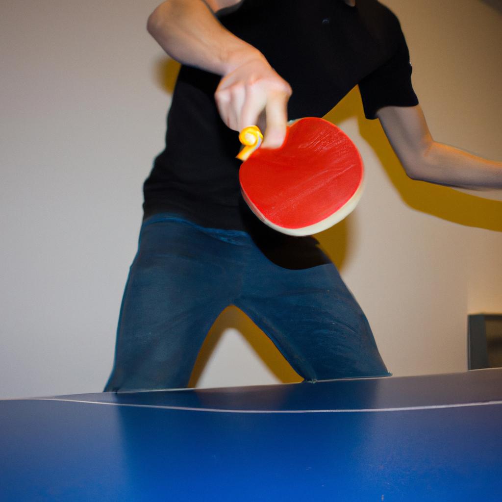 Person playing table tennis techniques